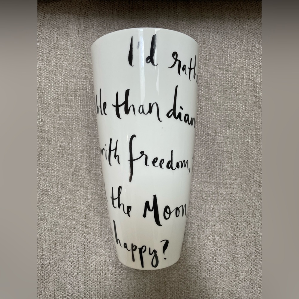 Kate Spade Daisy Place I'd Rather Be Vase, 9"